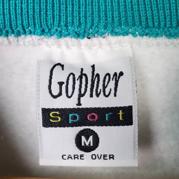 Gopher Sport VTG SZ M Arizona Graphic Sweatshirt with Collar Made USA - Picture 8 of 8